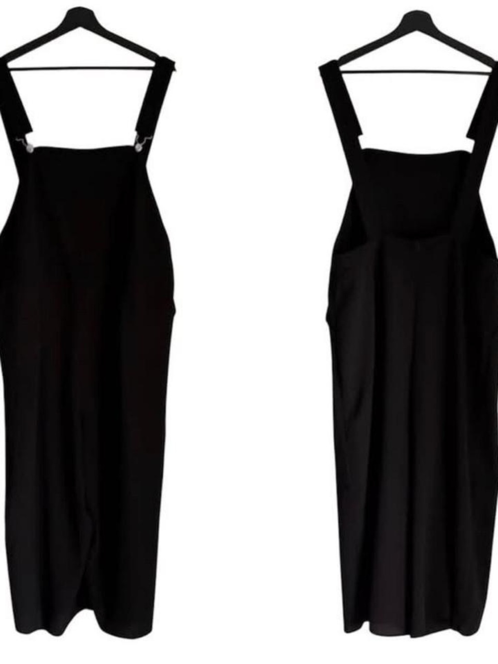 ASOS XL XXL Black Overalls Culotte Pants Jumpsuit Playsuit Dungarees Wide Leg